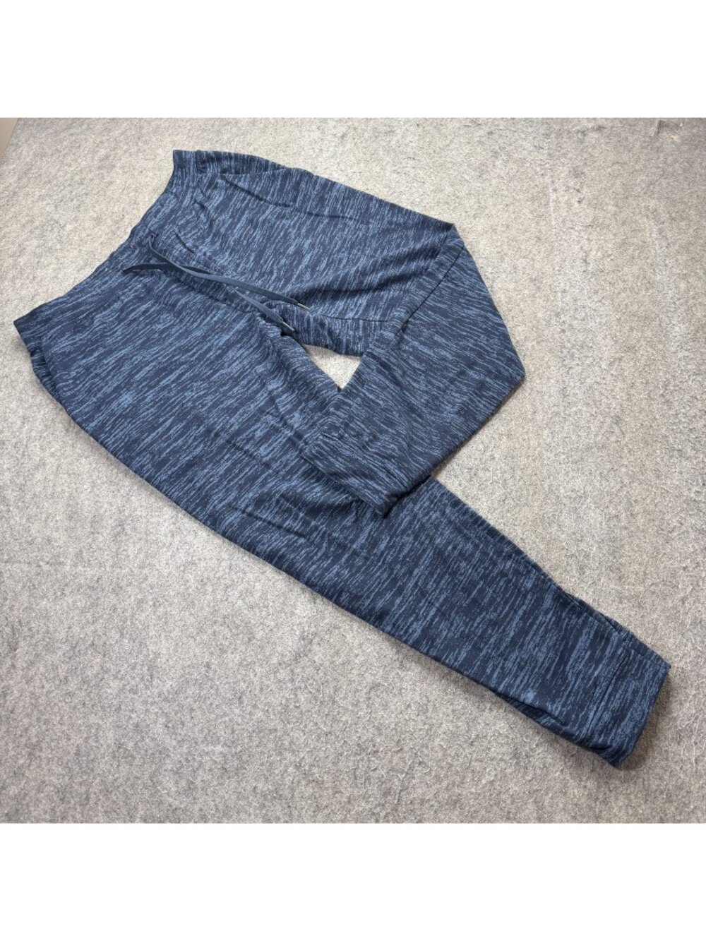 Lululemon City Sweat Joggers Men XL Blue Jacquard Nylon Stretch Knit 29"